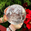 1pc Large White Quartz Crystal Ball - Clear Sphere with Natural Inclusions, for Home Decor, Spiritual Meditation, Feng Shui, Photography, Witchcraft