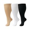 3 pairs of extra-large nylon compression socks, comfortable and snug, with wide calves and knee-high support, ideal as compression gear for cycling