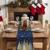 Christmas Table Runner 13x72 Inch, Xmas Trees Snowflakes Winter Holiday Decorative Farmhouse Table Decorations for Kitchen Dinning