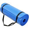 All-Purpose 1-Inch Extra Thick High Density Anti-Tear Exercise Yoga Mat with Carrying Strap
