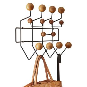 Wall Hanger Hat Coat Rack Hang It All solid wood Hooks (Color: Walnut hook)