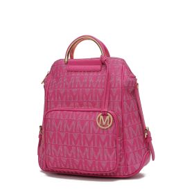 MKF Collection Cora Milan M Signature Trendy Backpack by Mia k (Material: Vegan Leather, Color: Fuchsia)