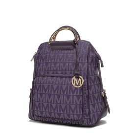MKF Collection Cora Milan M Signature Trendy Backpack by Mia k (Material: Vegan Leather, Color: Purple)