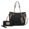 MKF Collection Lina Tote Handbag with Wristlet Wallet Vegan Leather Crossover Women's Purse by Mia K
