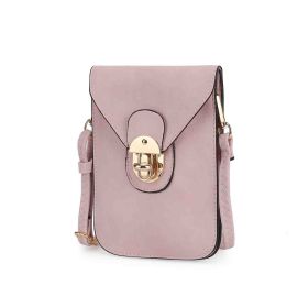 MKF Collection Kianna Medium Phone Crossbody Handbag by Mia K. (Material: Vegan Leather, Color: Pink)