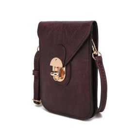 MKF Collection Kianna Medium Phone Crossbody Handbag by Mia K. (Material: Vegan Leather, Color: Burgundy)
