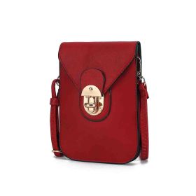 MKF Collection Kianna Medium Phone Crossbody Handbag by Mia K. (Material: Vegan Leather, Color: Red)