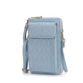 MKF Collection Caddy Vegan Leather Women Phone Wallet Crossbody by Mia k (Material: Polycarbonate, Color: Light Blue)