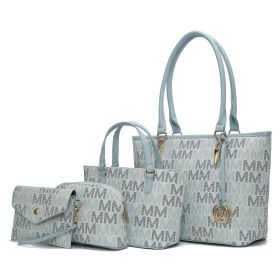 MKF Collection Alexy M Signature Four PCS Set by Mia k (Material: Polycarbonate, Color: Light Blue)