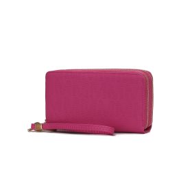 MKF Collection Lisbette Embossed M Signature Wallet by Mia k (Material: Polycarbonate, Color: Fuchsia)