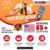5 CORE Microphone Dynamic Vocal Handheld Mic Cardioid Unidirectional Microfono w On Off Switch + XLR Audio Cable for Singing Karaoke Public Speaking &