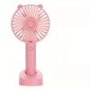 Mini Portable Fan; Mute USB Mini Handheld Fan; Cute Design 3 Speed Small Desk Fan With Base; Makeup Rechargeable Fan For Stylish Girl Women; Small Han