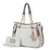 MKF Collection Lina Tote Handbag with Wristlet Wallet Vegan Leather Crossover Women's Purse by Mia K