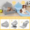 Shell-Shaped Convertible Dog Bed Sofa (22.8"x18.8"x15.7"): 2-in-1 Pet Bed & Couch With Machine-Washable Cover