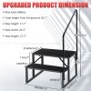 Hot Tub Steps Outdoor, 2 RV Steps with Handrail, Portable RV Stairs 3 Step, Heavy Duty Truck Camper Steps Ladders for Travel Trailers, 5th Wheel