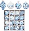 16PCS Shatterproof Christmas Ball Ornaments Set