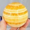 1pc Orange Calcite Crystal Ball, Yellow Calcite Sphere, Accessories suitable for banquets and tables - are a good choice for gifts to elders