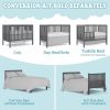 Baby Crib 5-in-1 Convertible,   Non-Toxic Finish, Simplistic Nursery Furniture