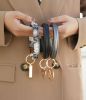 MKF Collection Jasmine Vegan Leather Women Bangle Wristlet Keychain set by Mia K