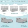 Baby Crib 5-in-1 Convertible,   Non-Toxic Finish, Simplistic Nursery Furniture