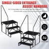 Hot Tub Steps Outdoor, 2 RV Steps with Handrail, Portable RV Stairs 3 Step, Heavy Duty Truck Camper Steps Ladders for Travel Trailers, 5th Wheel