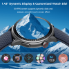 2025 Premium Smart Watch 1.43 Inch HD Round Fitness Tracker Bluetooth Calling Heart Rate Monitor Waterproof 3ATM For Running Gym Hiking Outdoor Advent
