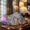 1pc Unique Amethyst Agate Slice - Home & Office Desktop Decoration, Crystal Collection, Perfect Gift for Crystal Lovers