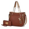 MKF Collection Lina Tote Handbag with Wristlet Wallet Vegan Leather Crossover Women's Purse by Mia K